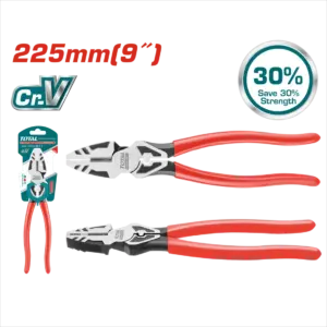 TOTAL 9吋省力鋼絲鉗 附壓接 台灣版225mm (THT210956S)