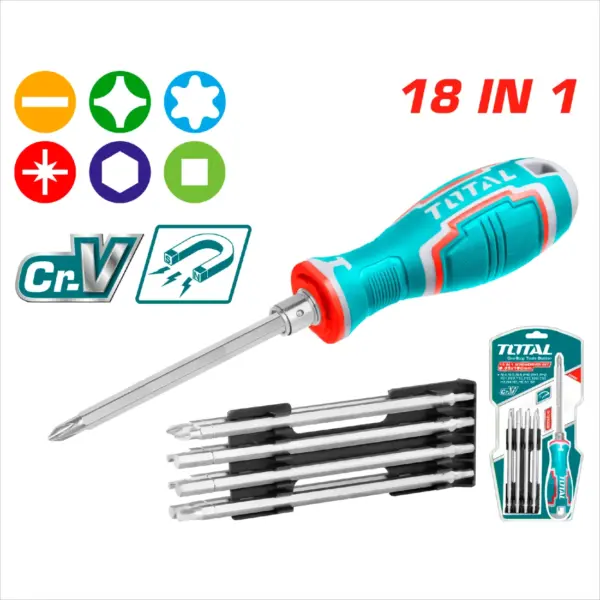 TOTAL 螺絲起子組套裝 18合1 (THT250236)