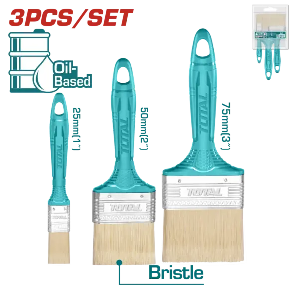 TOTAL 3件 高級長柄油漆刷 多款 (THT8450301)