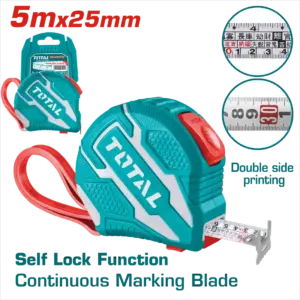 TOTAL 自動煞車捲尺 5米*25mm  (TMT126255)