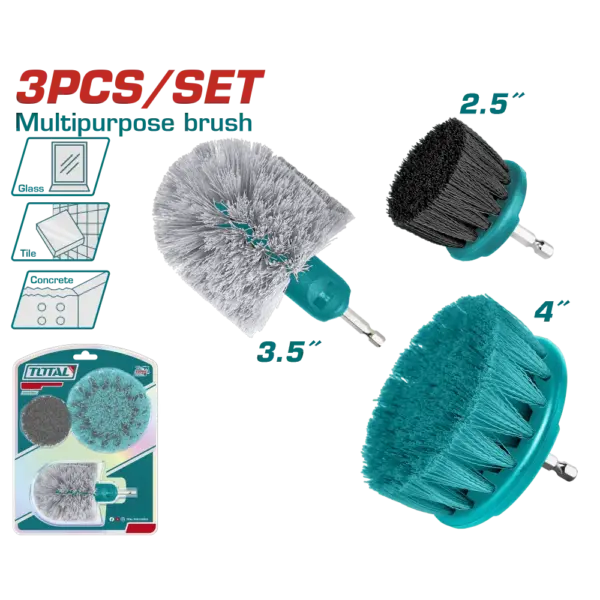 TOTAL 六角柄刷具3件套 (TACB0301)