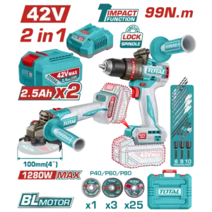 TCKLI2508181-1000x1000h.png TOTAL 42V鋰電震動電鑽砂輪機-雙2.5A組 (TCKLI2508181)