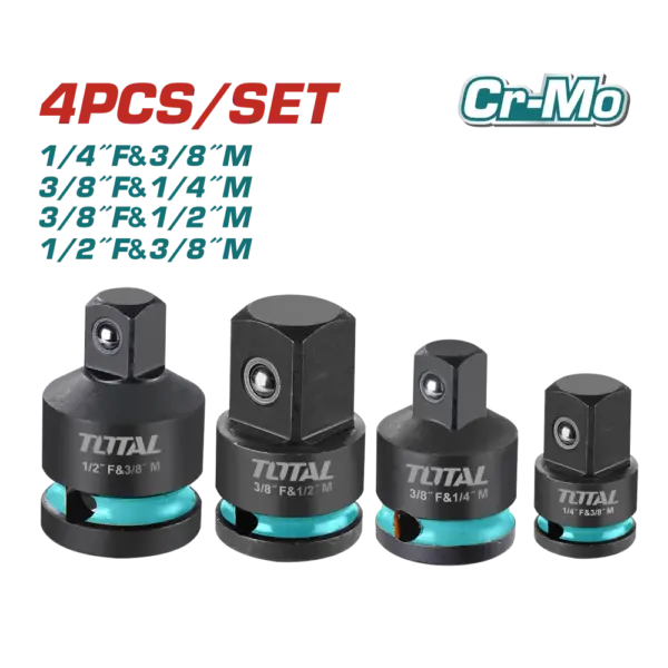 TOTAL 氣動轉接頭組套/4Pcs/Set (THISAD12438)