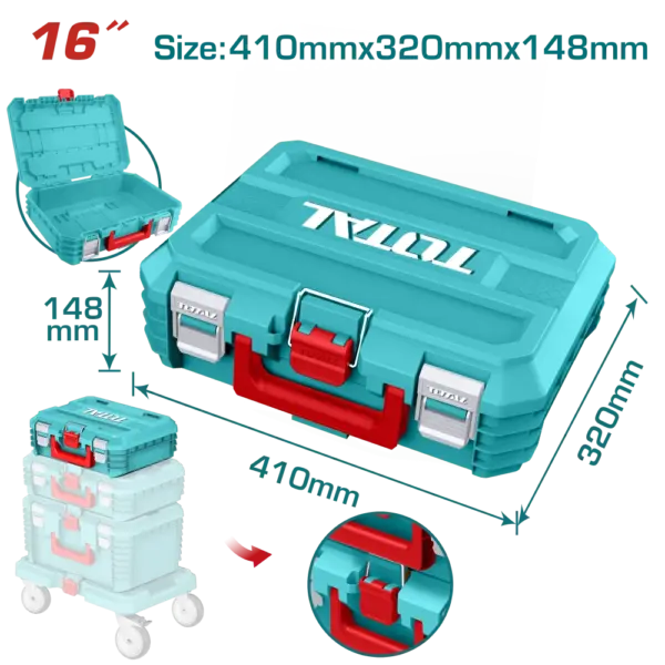 TOTAL 16吋堆疊工具箱(TPBXS101)