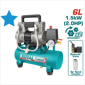 TOTAL 手提無油空壓機 6L-2HP (UTCS11100629)
