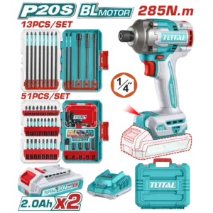 UTOSLI250784-1000x1000h.png TOTAL 鋰電285N.M起子機+鑽尾-雙2A組 (UTOSLI250784)